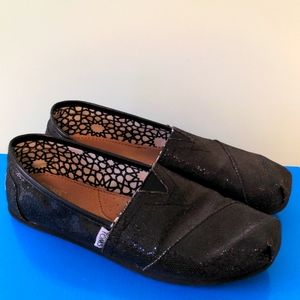 Tom's sparkle shoes/flats in black